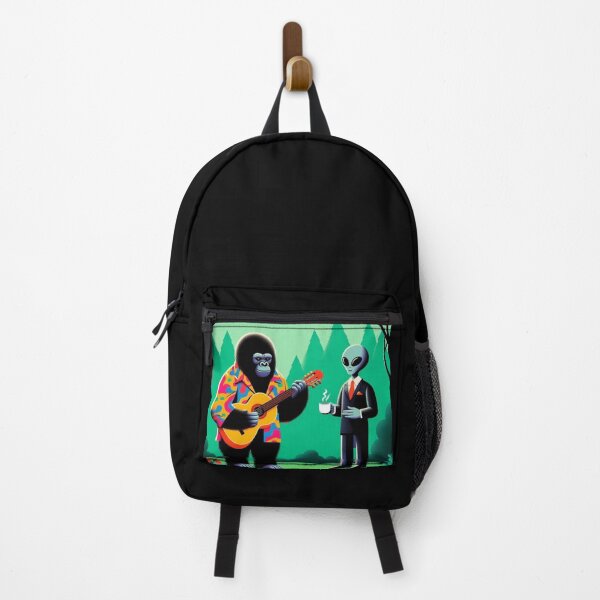 Item preview, cute guitarist gorilla and alien designed and sold by Dogandesighn.