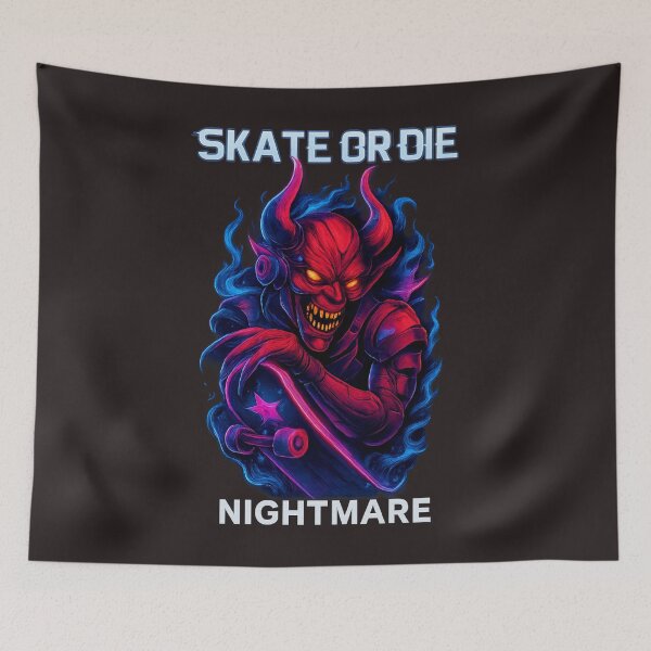 Item preview, Skate Demon Nightmare – Cyberpunk Horror Rider designed and sold by Thaivi Design.