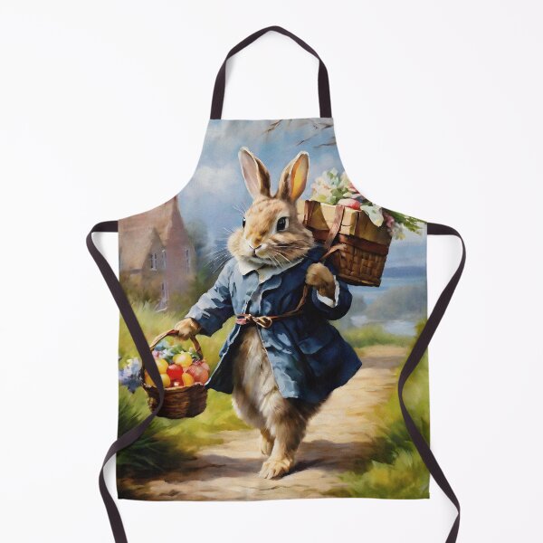 Item preview, Vintage Animal Art: Easter Bunny Carrying Presents | Animal Art | Oil Painting | Vintage Art | Gift for Easter designed and sold by UnhingedBird.