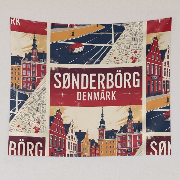 Item preview, Sonderborg Denmark 1950s Vintage Travel Tourism designed and sold by TravelersGems.