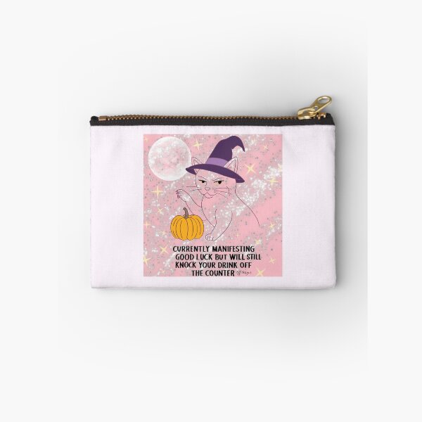 Item preview, Currently Manifesting Good Luck but Will Still Knock Your Drink Off the Counter – Funny Manifestation Quote designed and sold by effdesigns.