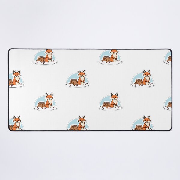 Item preview, Cute Fox & Tree Stump in Snow | Kawaii Winter Animal Sticker designed and sold by DanniJordan.