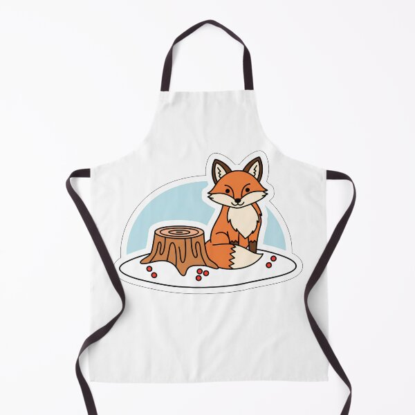 Item preview, Cute Fox & Tree Stump in Snow | Kawaii Winter Animal Sticker designed and sold by DanniJordan.