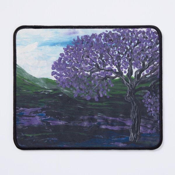 Item preview, Jacaranda Tree with Purple Flowers designed and sold by fingerfluidart.