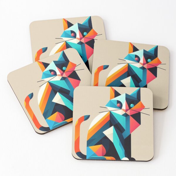 Item preview, Cute geometric cat  designed and sold by Dogandesighn.