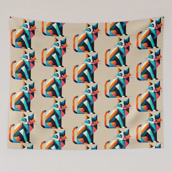 Item preview, Cute geometric cat  designed and sold by Dogandesighn.