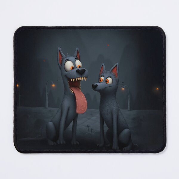 Item preview, Two Wolves at Midnight – A Howl and a Giggle designed and sold by Whimsical Hug.