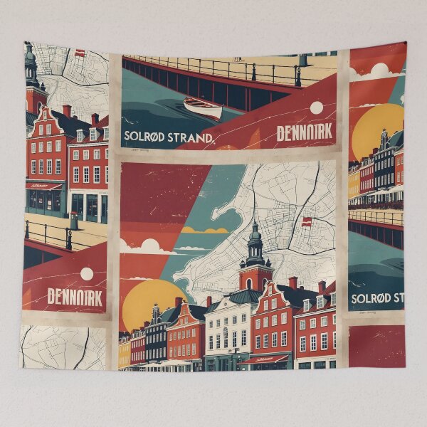 Item preview, Solrod Strand Denmark 1950s Vintage Travel Tourism designed and sold by TravelersGems.