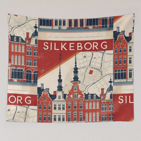 Item preview, Silkeborg Denmark 1950s Vintage Travel Tourism designed and sold by TravelersGems.
