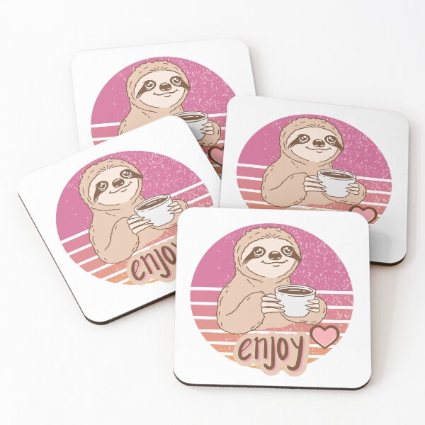 Item preview, Cute Sloth Drinking Coffee | Cozy Morning Sloth Lover Gift Art designed and sold by  Catpuccino.