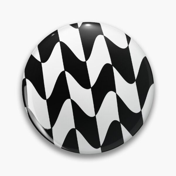 Item preview, Black and White Wavy Lines Checker Board Pattern Football designed and sold by PVTCreations.