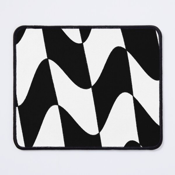 Item preview, Black and White Wavy Lines Checker Board Pattern Football designed and sold by PVTCreations.