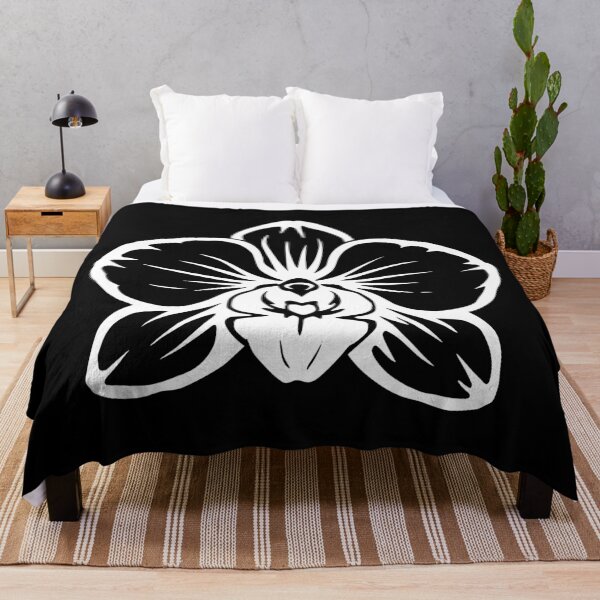 Item preview, Exquisite Elegant White Bold Orchid Line Art Shapes Mania designed and sold by Shapes-Mania.