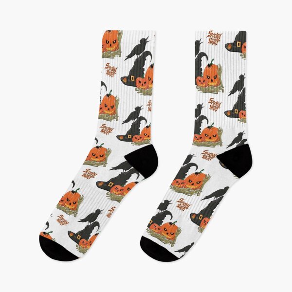 Item preview, Spooky Night with Jack-o'-Lanterns and Raven. designed and sold by Dinasshop.