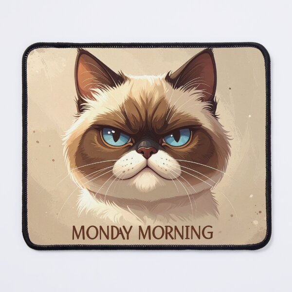 Item preview, Grumpy Cat Hates Monday Mornings designed and sold by YAM716.