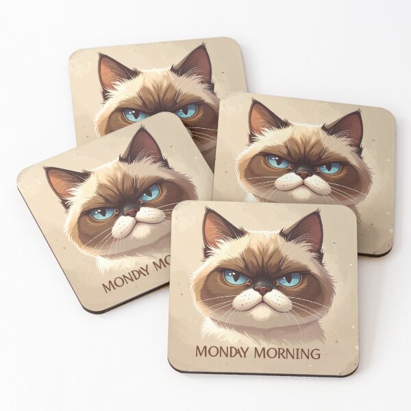 Item preview, Grumpy Cat Hates Monday Mornings designed and sold by YAM716.