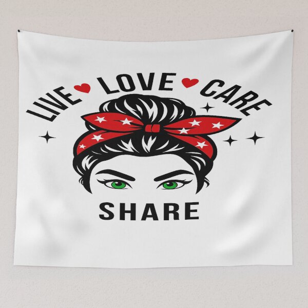 Item preview, Live Love Care Share Motivational Design  designed and sold by Mindful56.