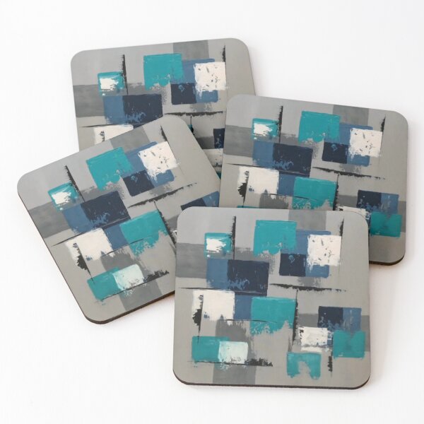 Item preview, gray green squares designed and sold by TazhibTreasures.