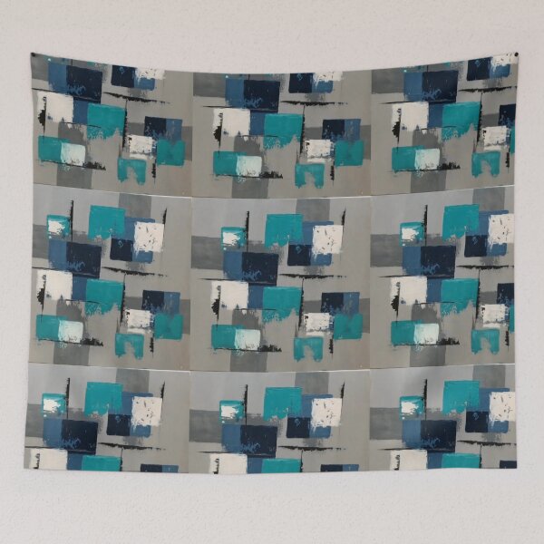 Item preview, gray green squares designed and sold by TazhibTreasures.