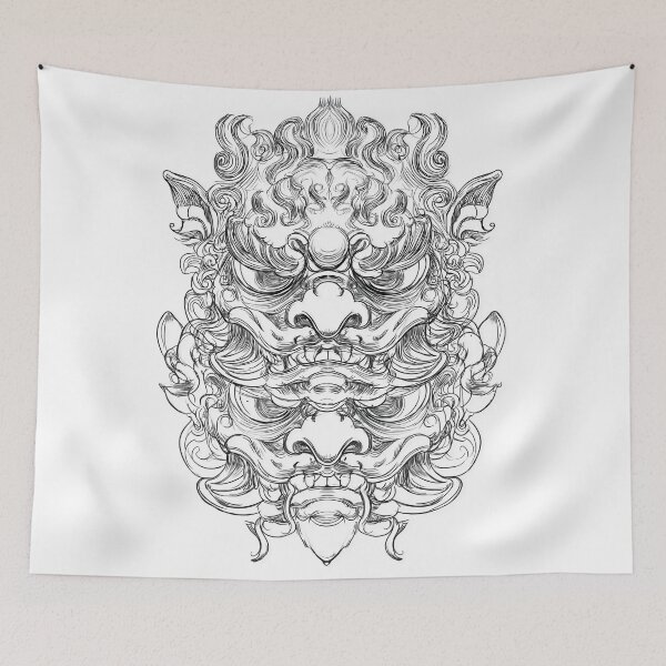 Item preview, Demon Tattoo Sketch designed and sold by MatrixTattoo.
