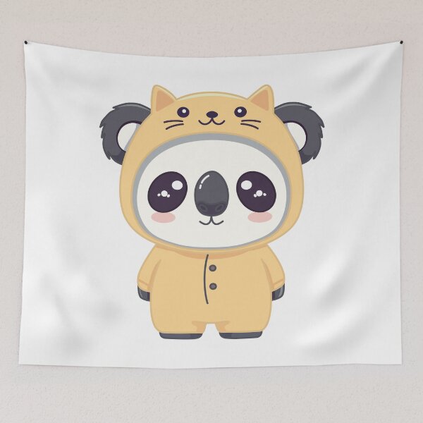 Item preview, Kawaii panda — Cuteness in yellow designed and sold by DreamDayOk.