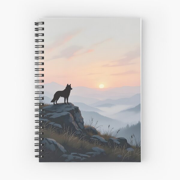 Item preview, Lobo Sunset Contemplative Wolf designed and sold by Glimmersmith.