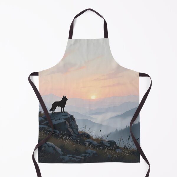 Item preview, Lobo Sunset Contemplative Wolf designed and sold by Glimmersmith.