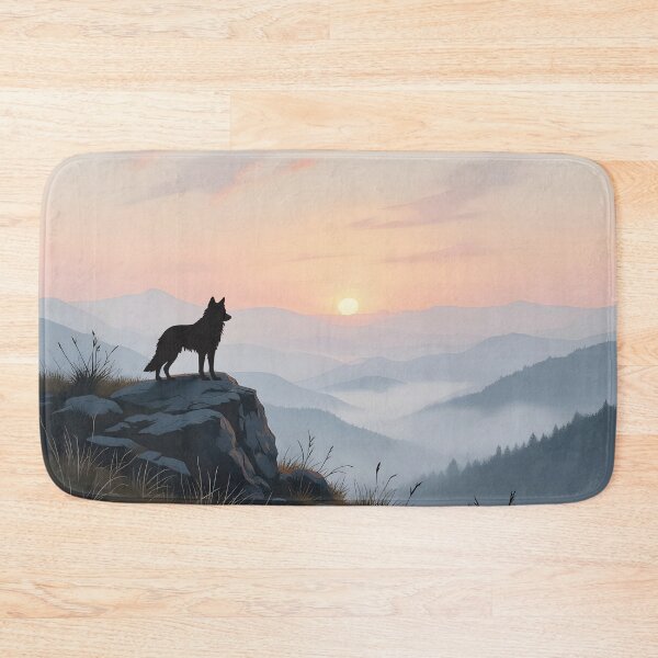 Item preview, Lobo Sunset Contemplative Wolf designed and sold by Glimmersmith.