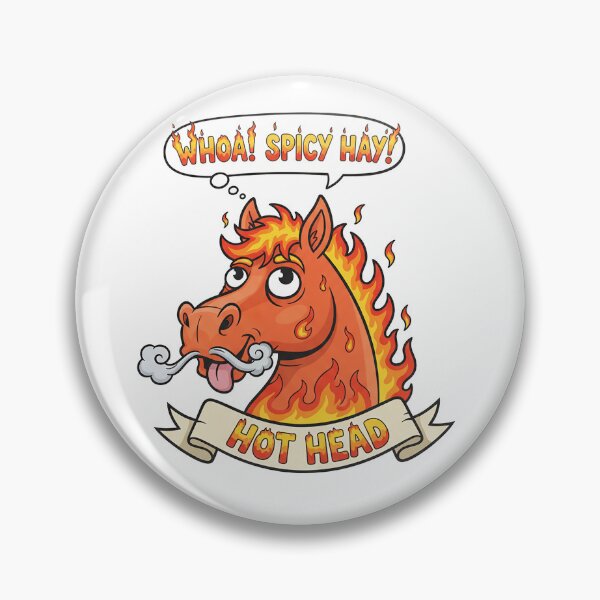 Item preview, Surprised "Whoa! Spicy Hay!" Horse Illustration designed and sold by Drevorezkin.