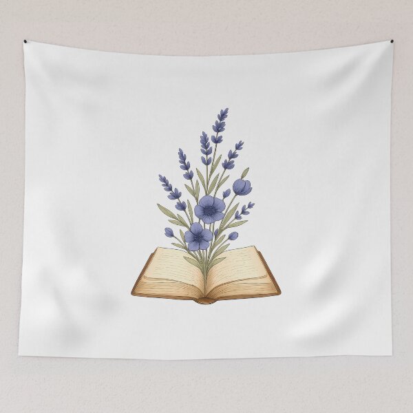 Item preview, Floating Lavender Book Sticker & Art Print - Cozy Aesthetic Floral Reader designed and sold by My Cool Store.