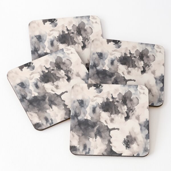Item preview, Monochrome Blurred Floral - Soft Abstract Watercolor Flower designed and sold by trajeado14.