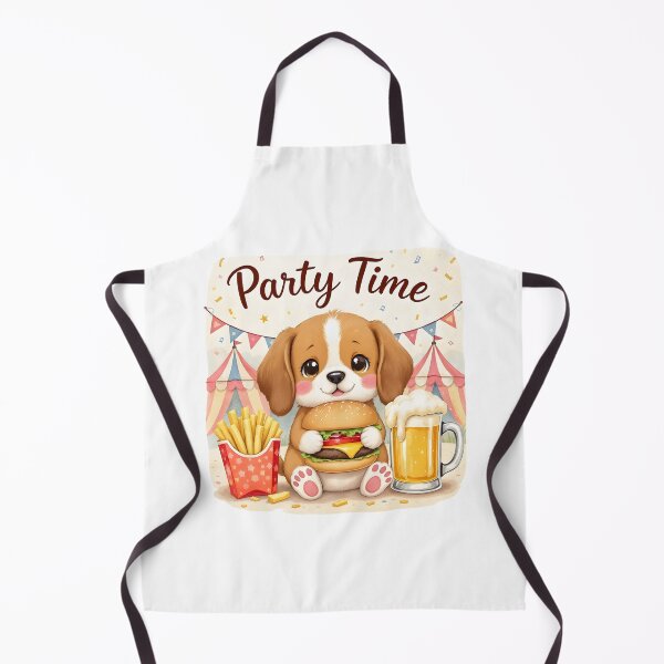 Artikelvorschau, Illustration eines Beagle-Welpen mit dem Aufdruck „Party Time“ entworfen und verkauft von Kedspicedesign.