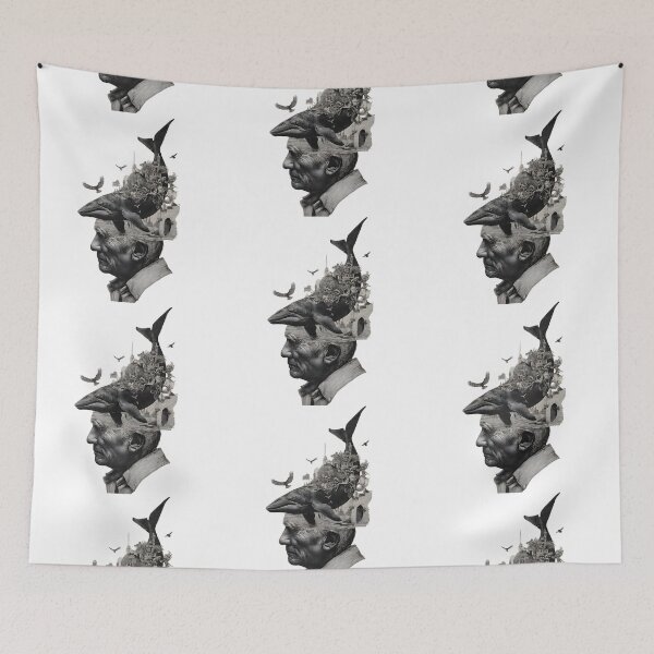 Item preview, Surreal Mindscape: Whale, City & Thought Collage designed and sold by Psycho-Crazy.
