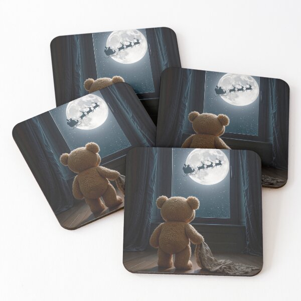 Item preview, Teddy Bear Watching Santa Claus  designed and sold by Maria Dryfhout.
