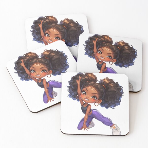 Item preview, Energetic Black Girl Dance Chibi designed and sold by Lulunza.