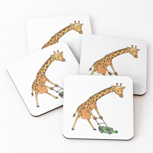 Item preview, Sweaty Giraffe Lawn Care,  Funny Cartoon Illustration designed and sold by NateSells.