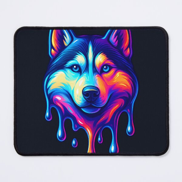 Item preview, Siberian Husky: Neon Chrome Drip designed and sold by Savannarojas.