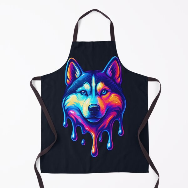Item preview, Siberian Husky: Neon Chrome Drip designed and sold by Savannarojas.