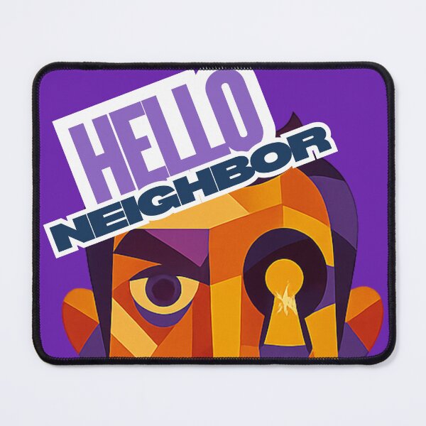 Item preview, HELLO NEIGHBOR – Key Eyed Unique Mysterious Colorful Cubist Fan Art Design designed and sold by Owlic.artwear.