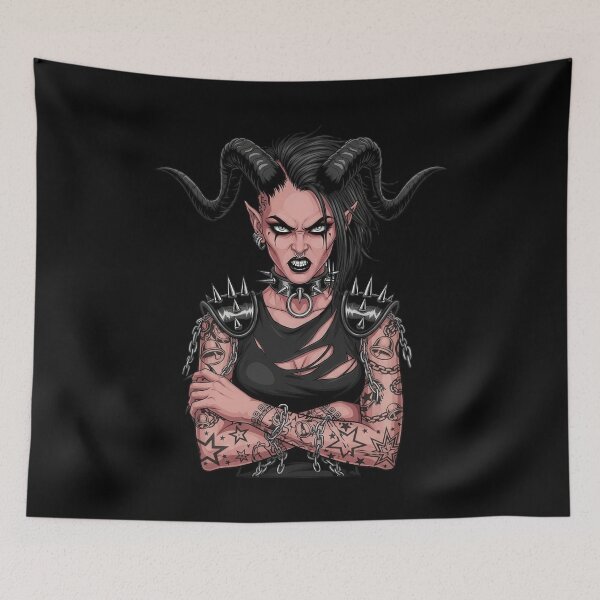 Item preview, Fierce Horned Punk Demoness designed and sold by RGShirtWorks.