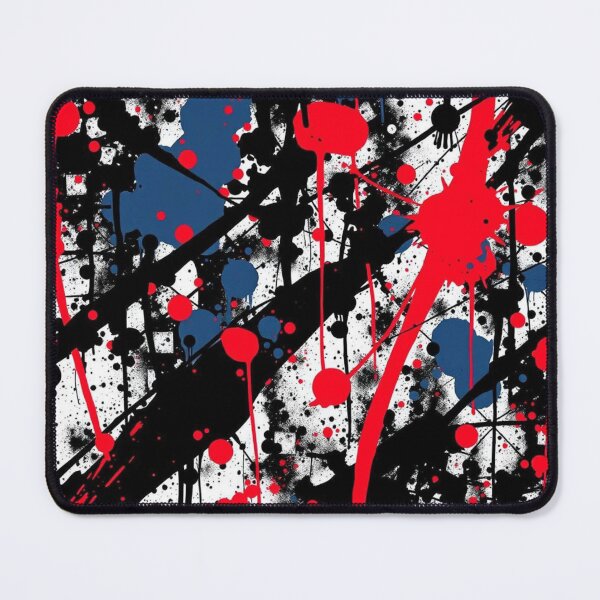 Item preview, Abstract Red Blue White and Black Splatter Art designed and sold by UNK-Fatigues.