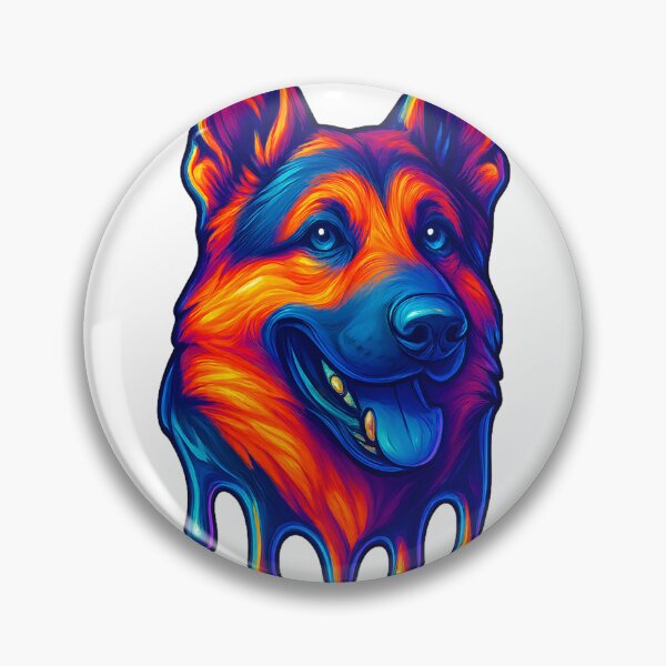 Item preview, German Shepherd: Neon Chrome Drip designed and sold by Savannarojas.
