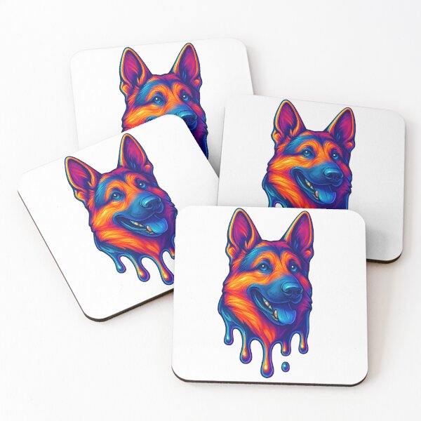 Item preview, German Shepherd: Neon Chrome Drip designed and sold by Savannarojas.