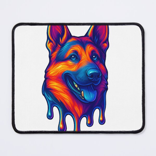 Item preview, German Shepherd: Neon Chrome Drip designed and sold by Savannarojas.