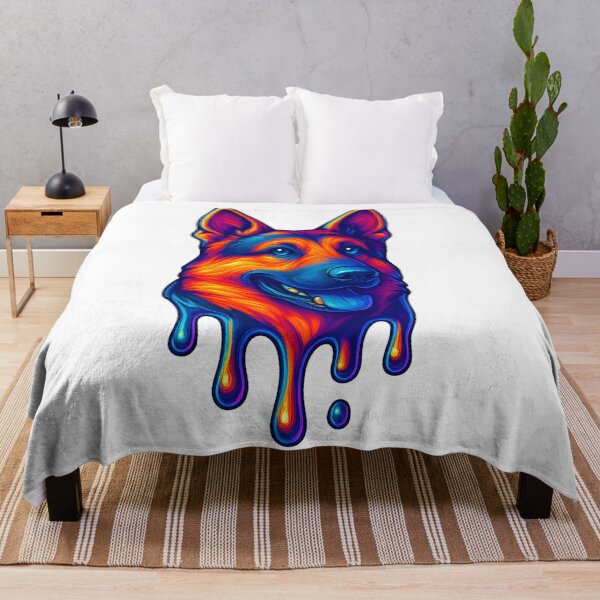 Item preview, German Shepherd: Neon Chrome Drip designed and sold by Savannarojas.