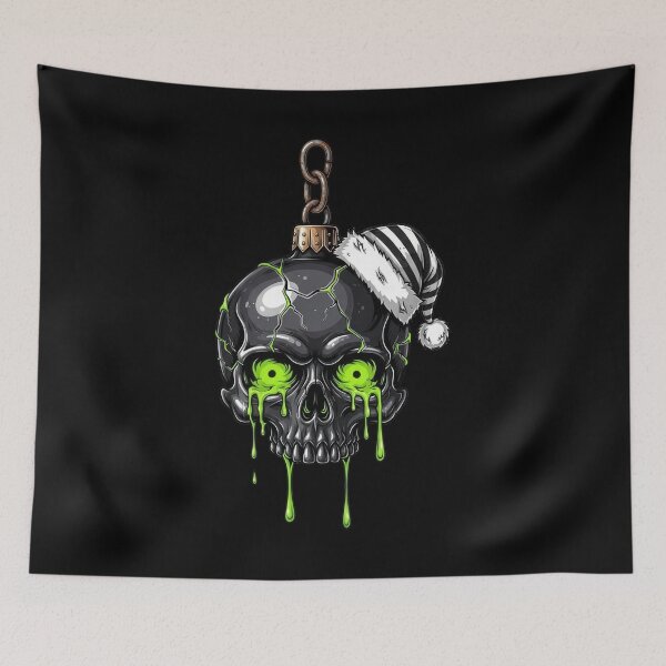 Item preview, Gothic Skull Christmas Ornament with Green Slime designed and sold by RGShirtWorks.