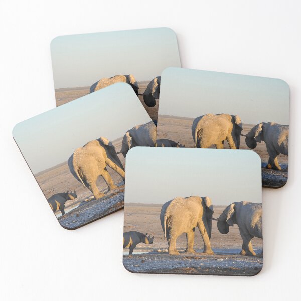 Item preview, Elephants And Rhino At The Waterhole, Etoshap designed and sold by DavideAntoniani.