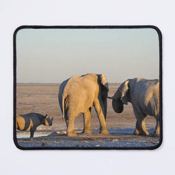 Item preview, Elephants And Rhino At The Waterhole, Etoshap designed and sold by DavideAntoniani.