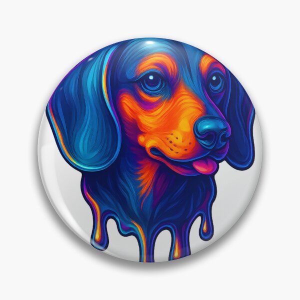 Item preview, Dachshund: Neon Chrome Drip designed and sold by Savannarojas.