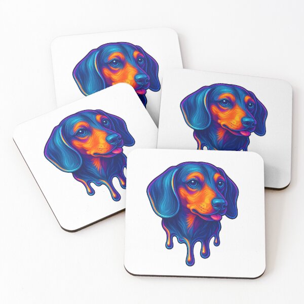 Item preview, Dachshund: Neon Chrome Drip designed and sold by Savannarojas.